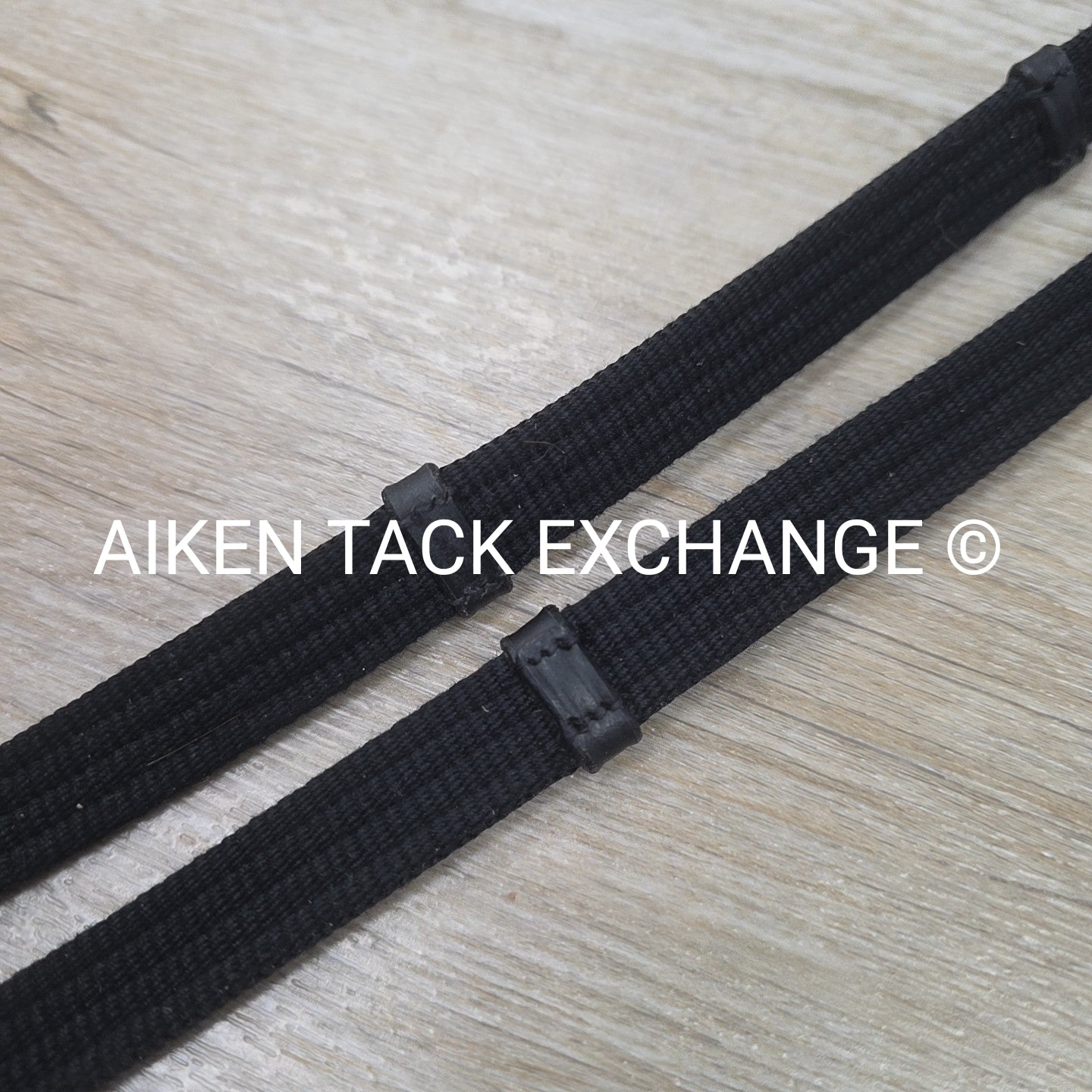 Cotton Web Reins, Black, 55"