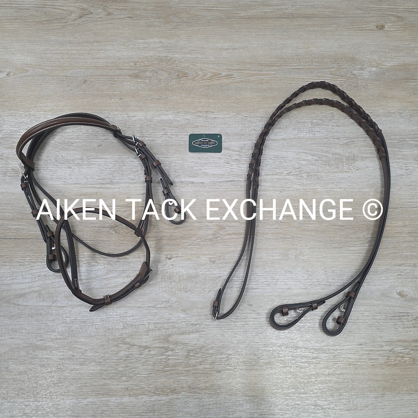 HDR Advantage Plain Raised Bridle with Reins, Australian Nut, Size Pony