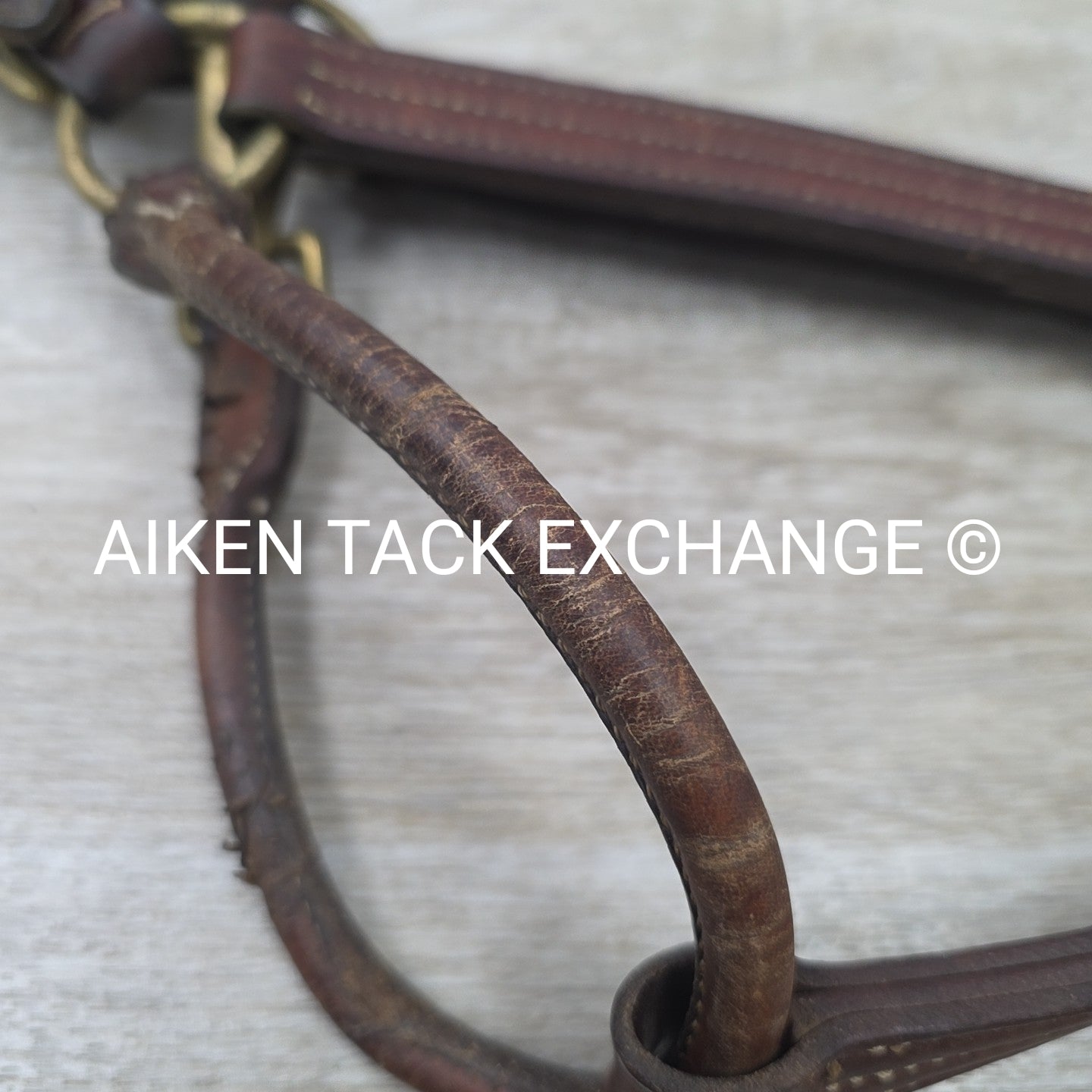 Walsh Triple Stitched Leather Halter, Has Name Plate, Size Cob