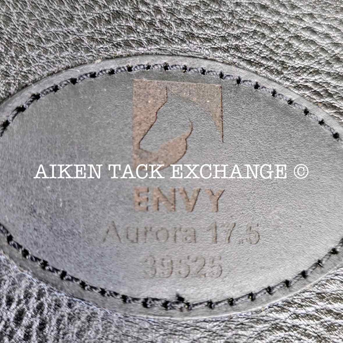 2023 Envy by Custom Saddlery Aurora Monoflap Dressage Saddle, 17.5" Seat, Adjustable Tree, Wool Flocked Panels
