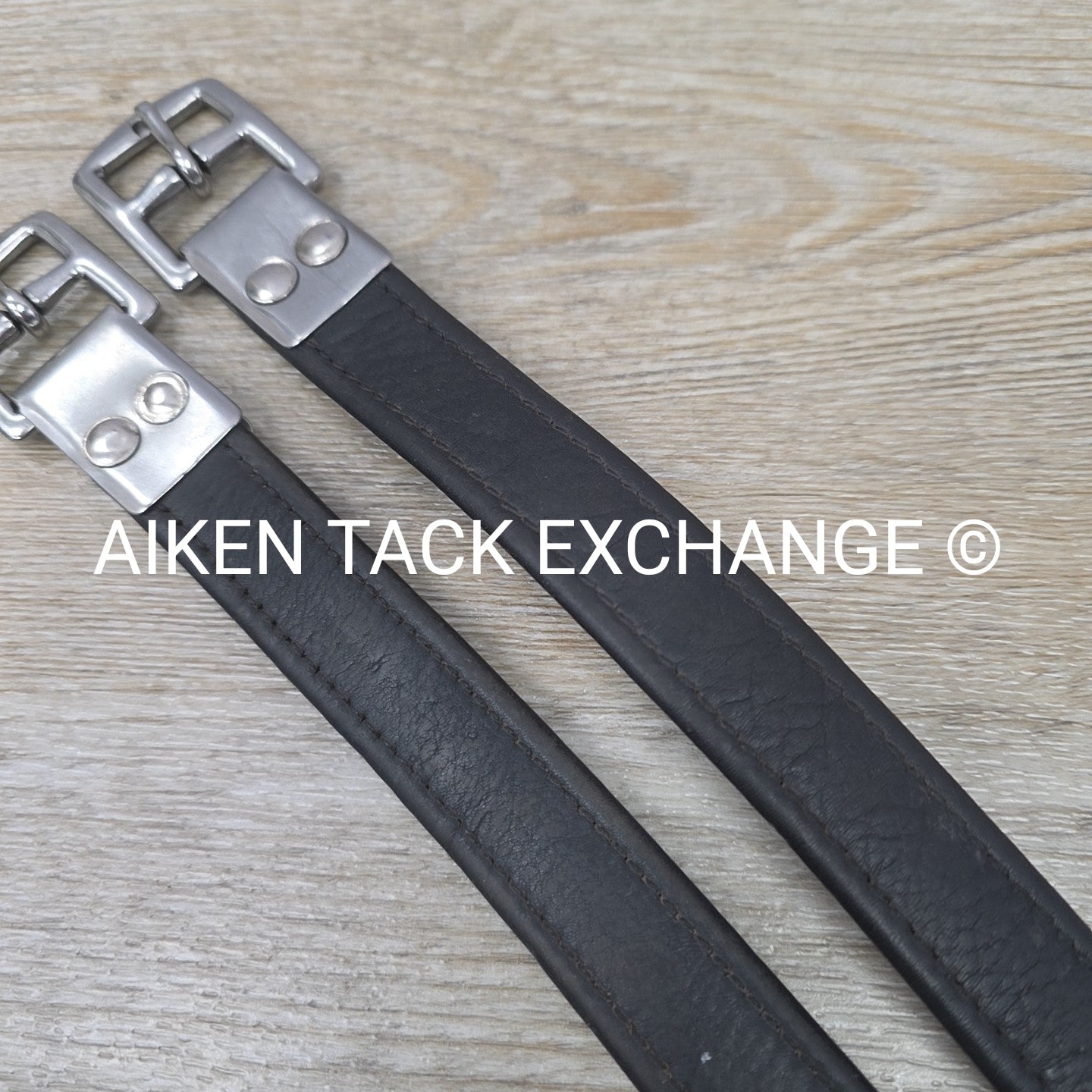 KL Select Black Oak Stirrup Leathers, Black, 60"