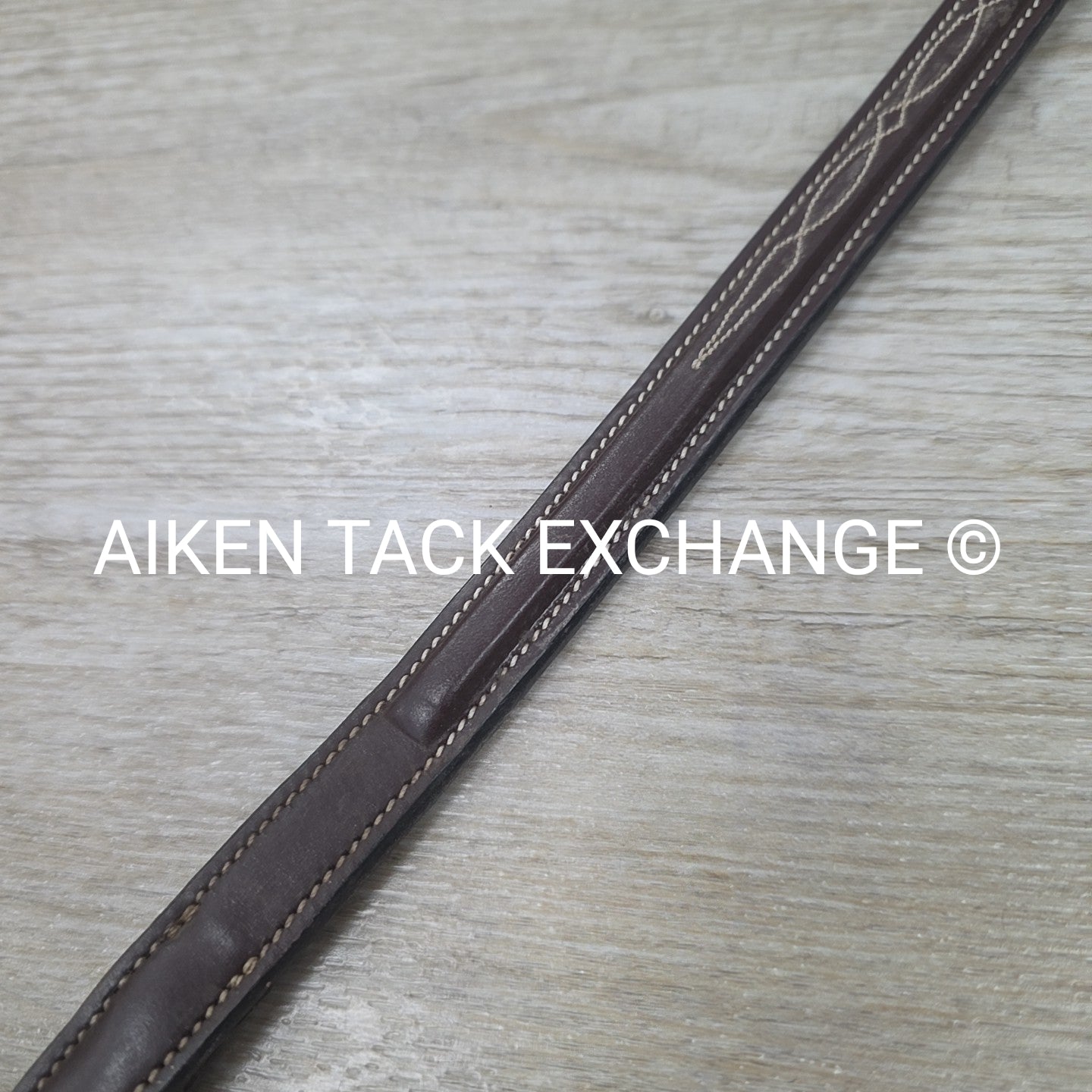 Dy'on Fancy Stitched Cotton Web Reins, Brown, Size Full