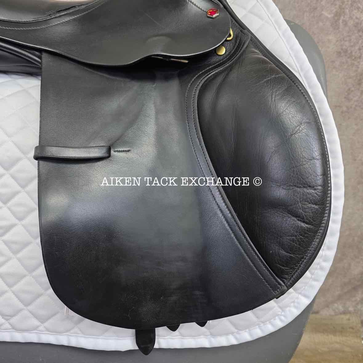 **SOLD** 2001 Albion Kontrol Close Contact Jump Saddle, 17.5" Seat, Medium Narrow Tree, Wool Flocked Panels