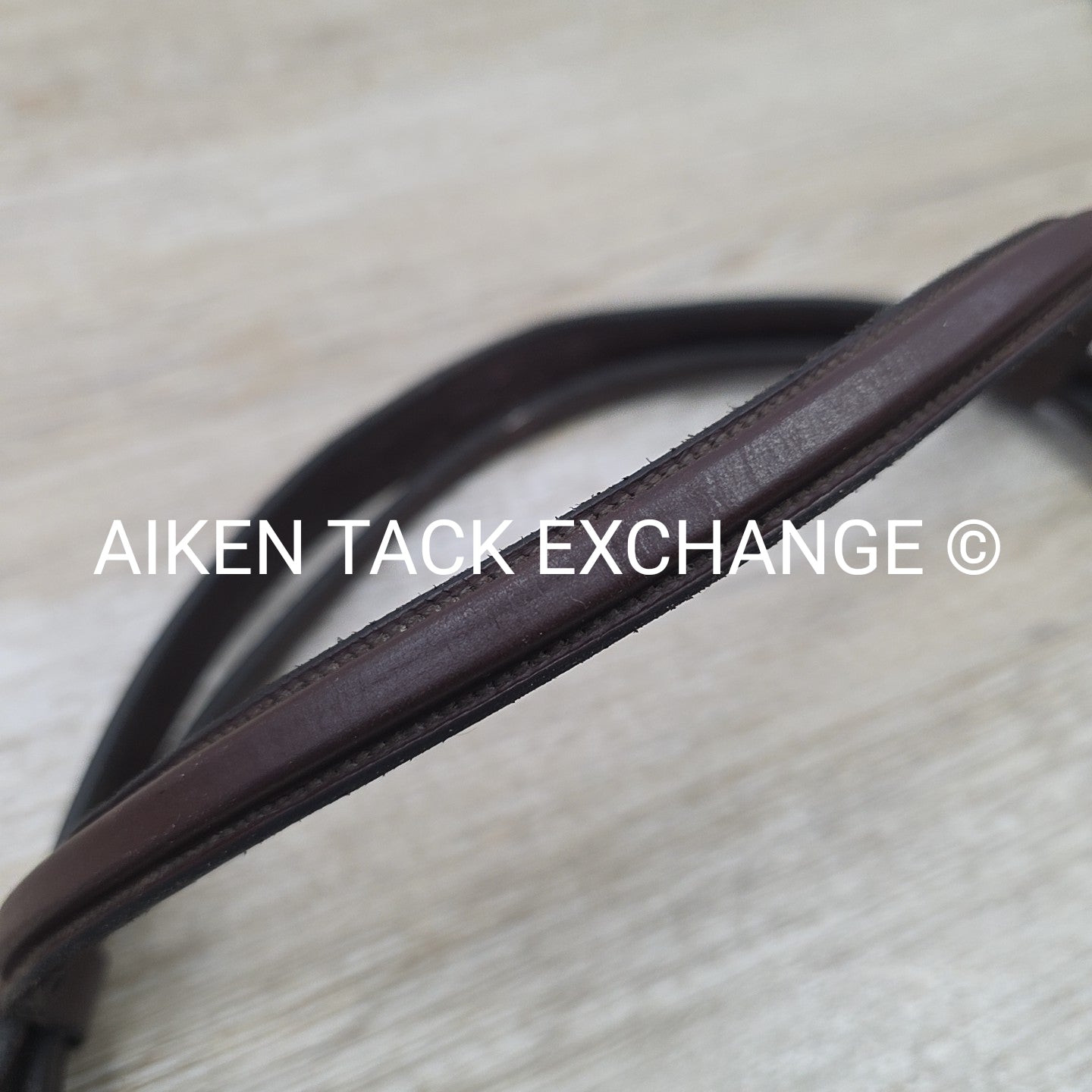 Plain Square Raised Bridle with Matching Laced Reins, Brown, Size Full