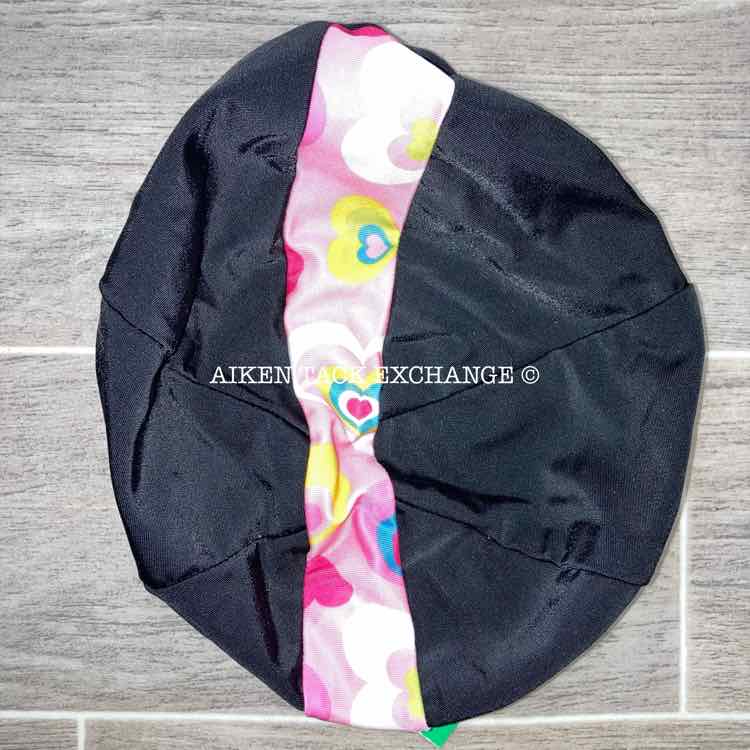 Helmet Cover, Black w/ Flowers