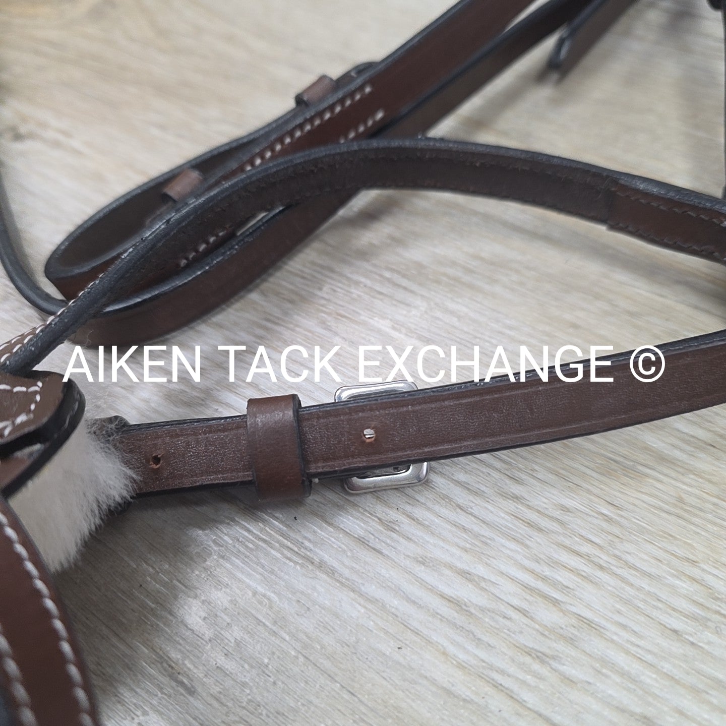 HDR Pro Mono Crown Figure 8 Bridle with Rubber Reins, Australian Nut, Oversize