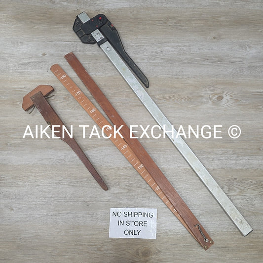 BARGAIN BUNDLE: 2 Horse Measuring Sticks, Wood & Metal
