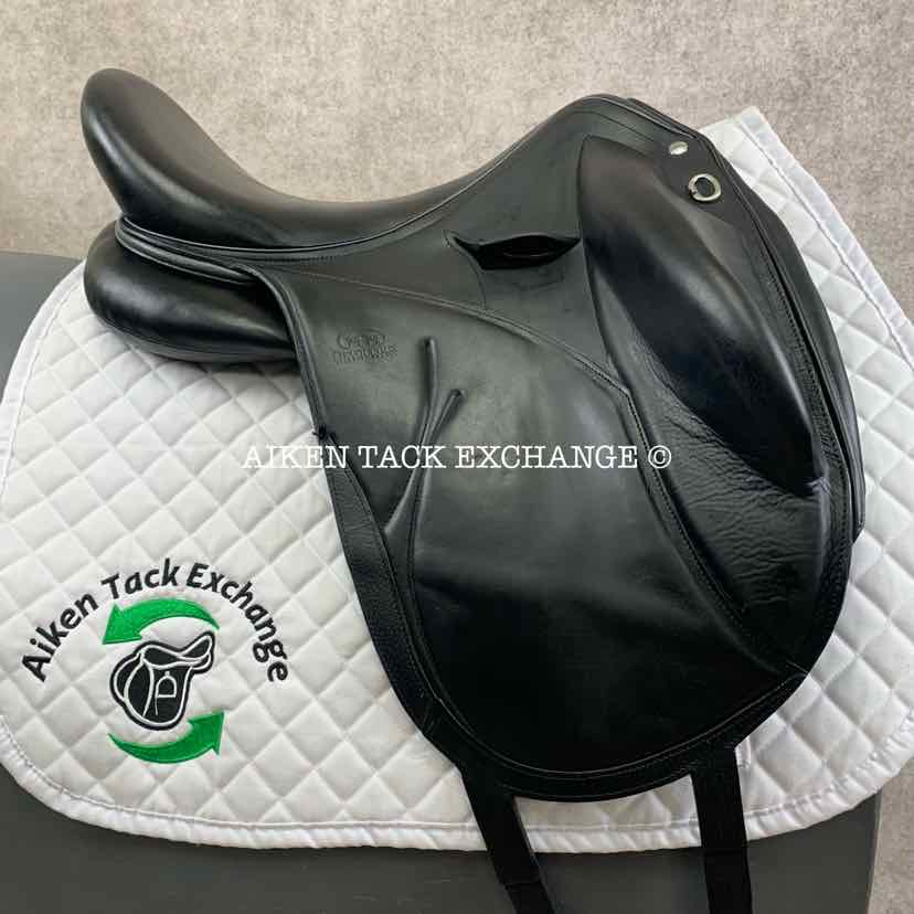 2020 Devoucoux Makila Lab Monoflap Dressage Saddle, 18" Seat, 2AA Flap, Medium Tree, D3D Panels, Full Buffalo Leather