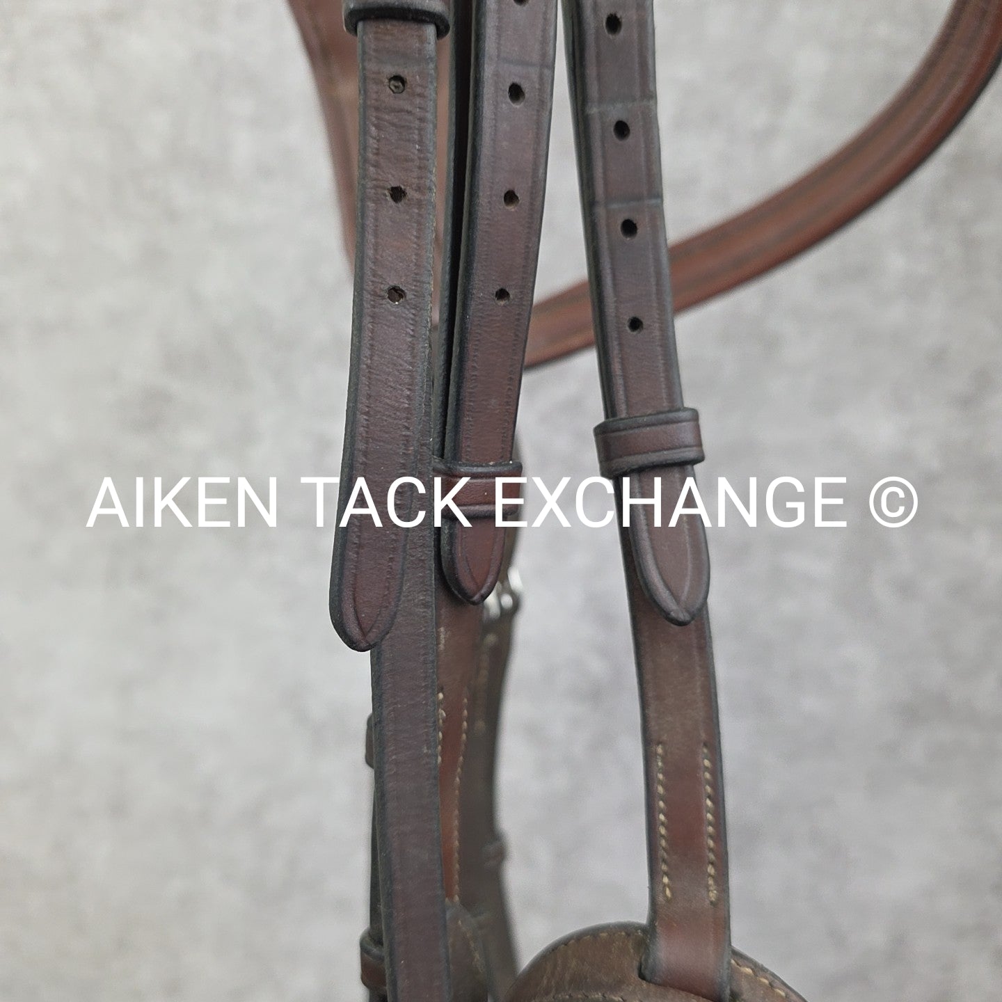 Arion Fancy Stitched Flash Noseband Monocrown Bridle, No Reins, Brown, Size Full
