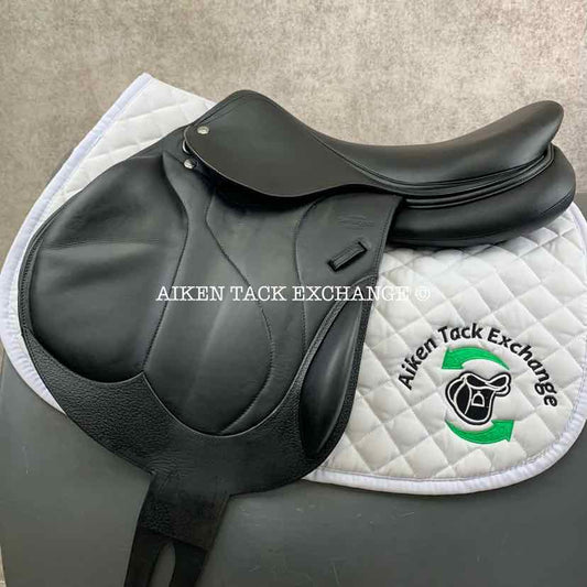 2022 Devoucoux Chiberta O Monoflap Jump Saddle, 17.5" Seat, 2A Flap, Medium Wide Tree, D3D Panels, Buffalo Leather
