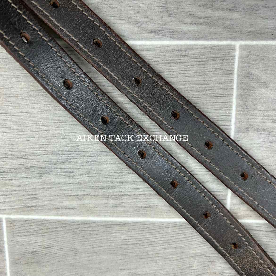 Nylon Backed Stirrup Leathers, Brown, 58"