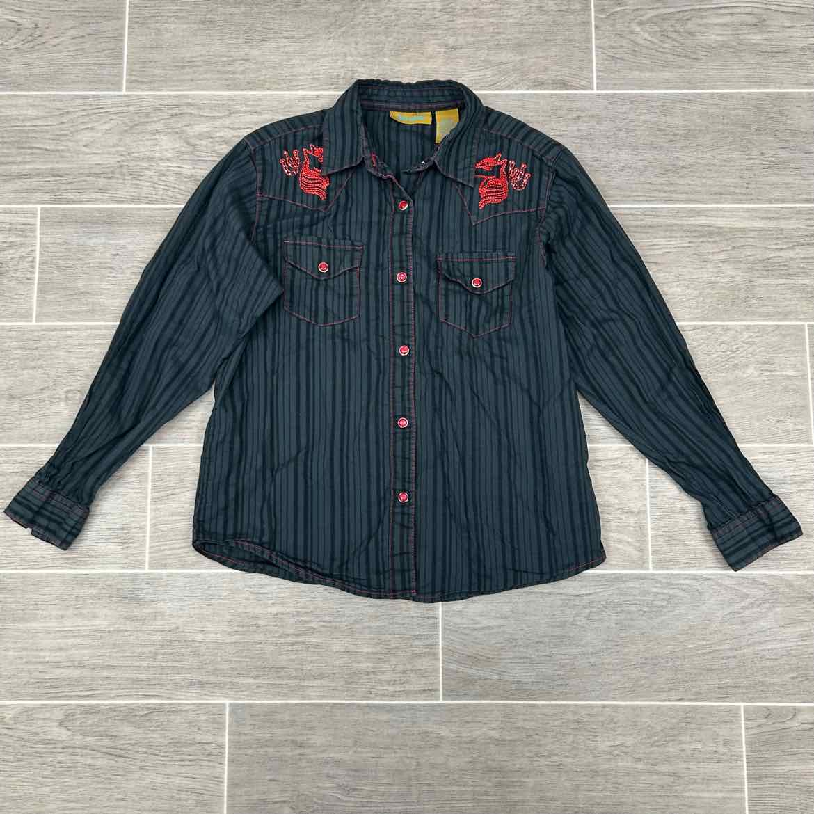 Wrangler Long Sleeve Snap Western Top, Size Large