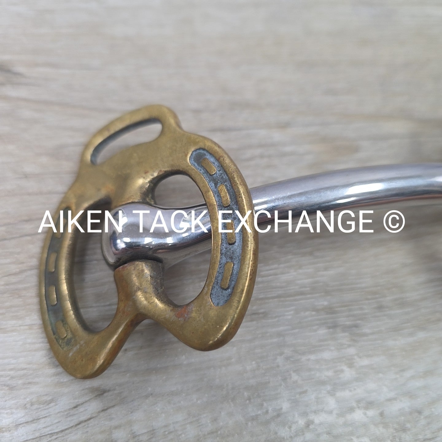 Mullen Mouth Horseshoe Stallion Bit 4.5"