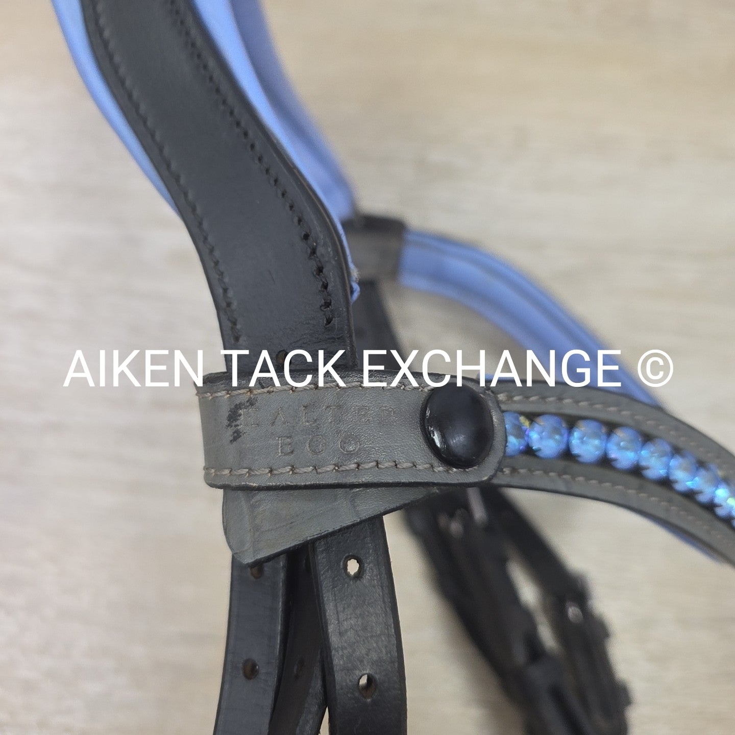 Halter Ego Rolled Dressage Bridle, No Reins, Size Cob