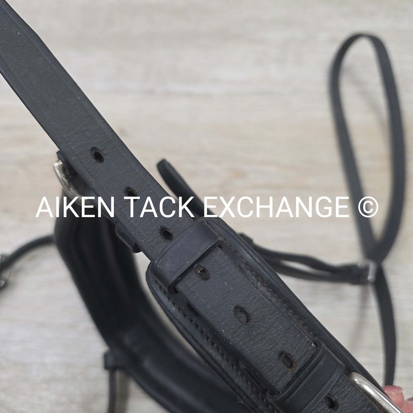 Passier Crank Noseband with Flash, Black, Size Full