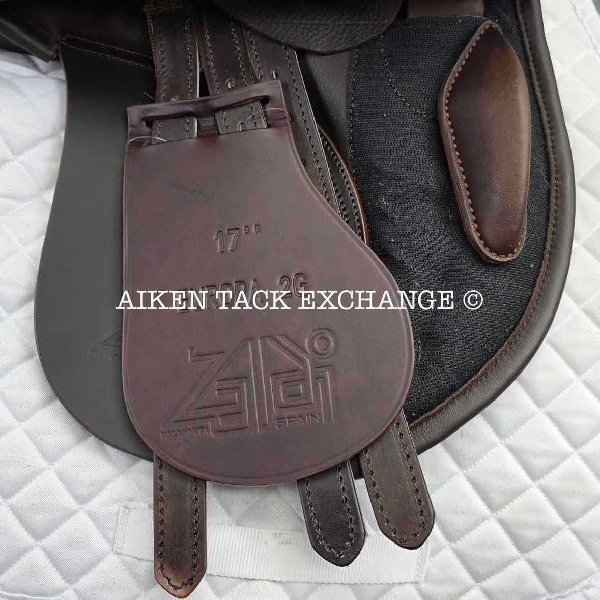 **SOLD** Zaldi Europa 2G All Purpose Saddle, 17" Seat, Medium Wide Tree, Wool Flocked Panels