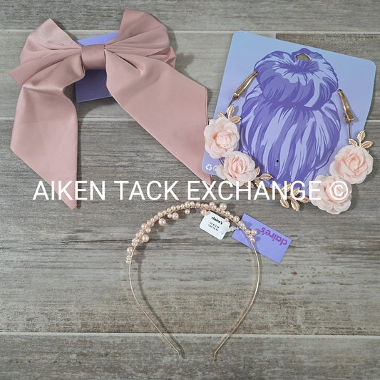 Claire's Hair Bundle - 2 Headbands, 1 Hair Clip
