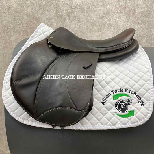 2012 Voltaire Palm Beach Close Contact Jump Saddle, 17.5" Seat, 3A Flap, Medium Wide Tree, PRO Panels, Full Buffalo Leather