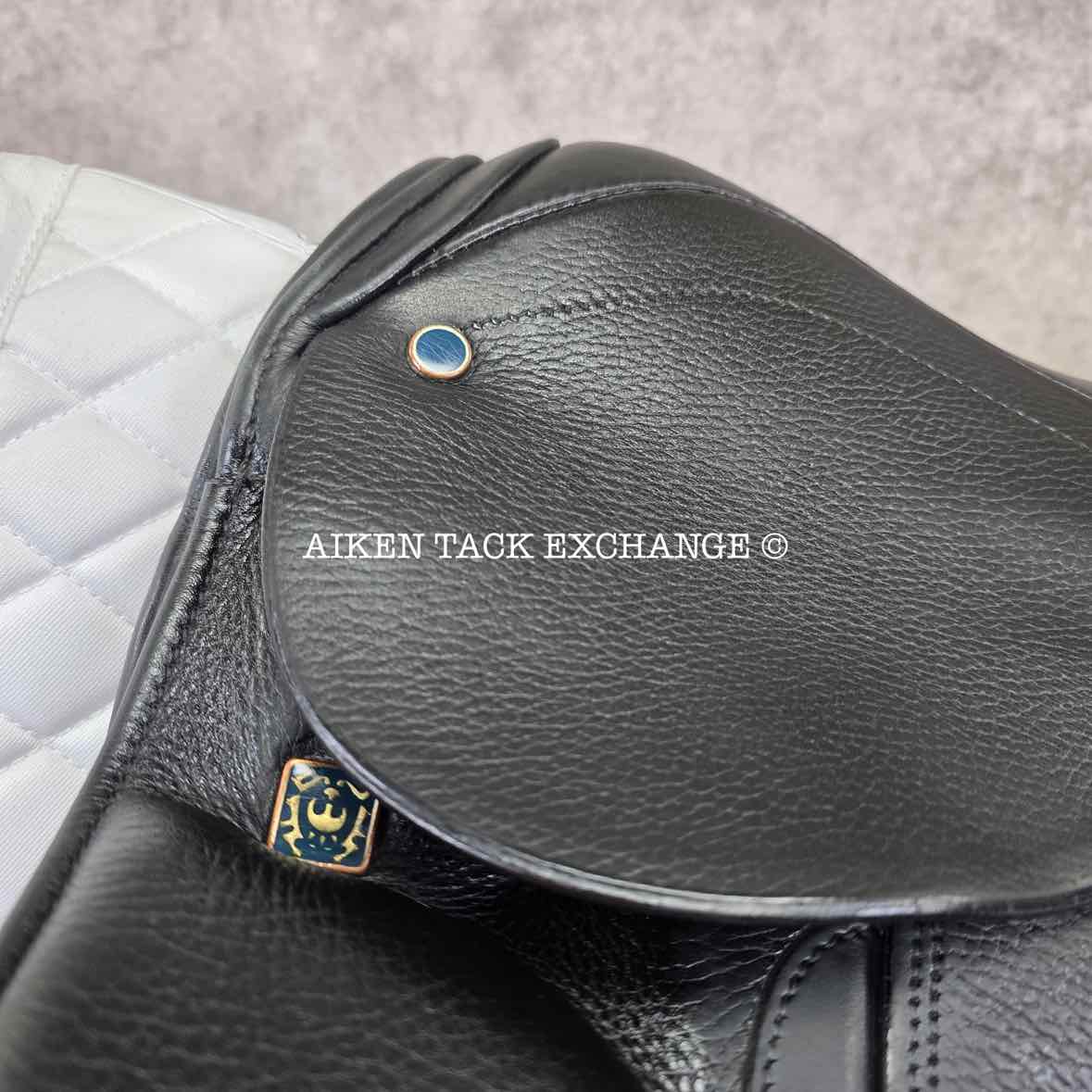 2017 Stubben Genesis Special Dressage Saddle, 17.5" Seat with Biomex, 27cm Tree - Narrow, Wool Flocked Panels