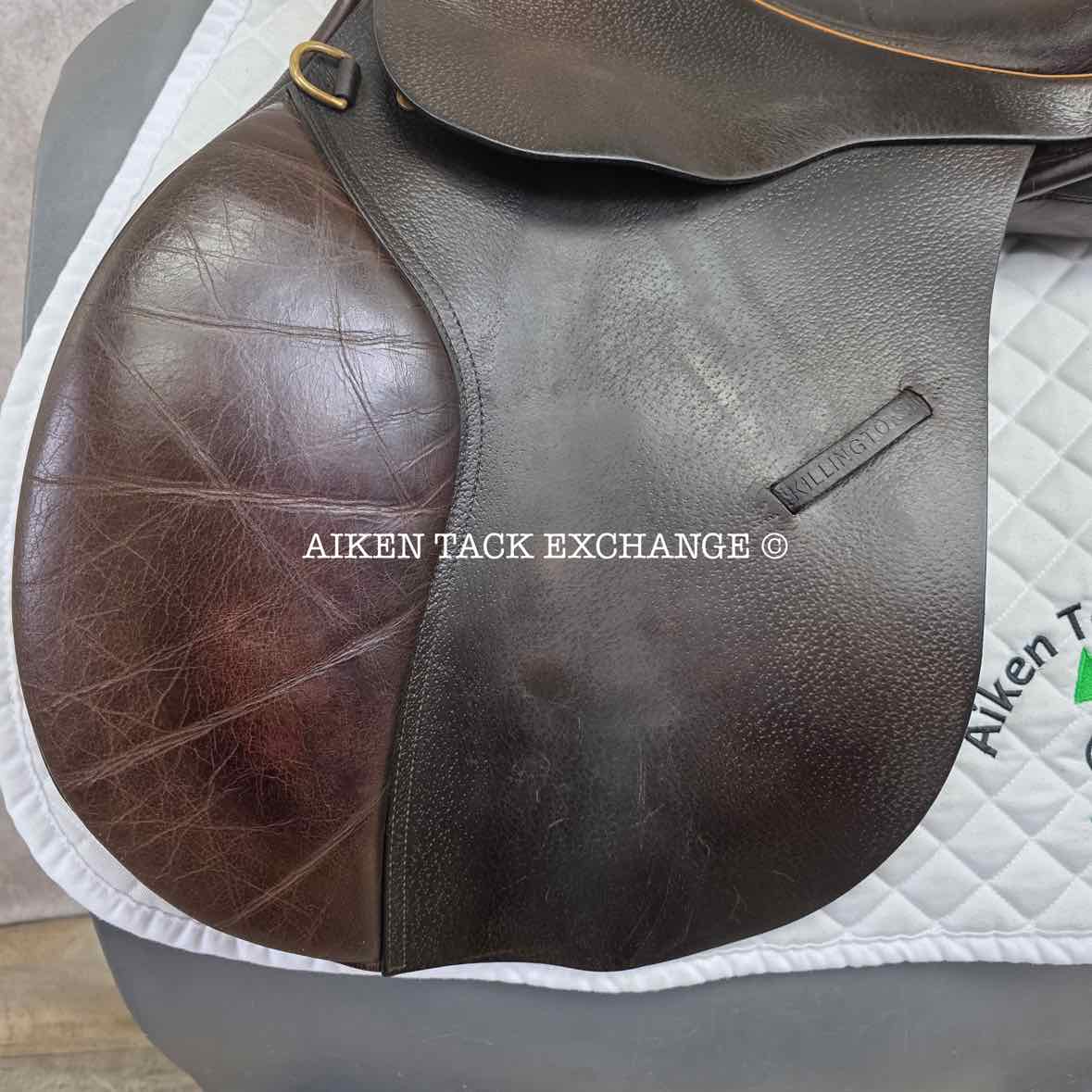 **SOLD** 2007 Saddler's Bench Killington III Jump Saddle, 17.5" Seat. Medium Wide Tree, Wool Flocked Panels