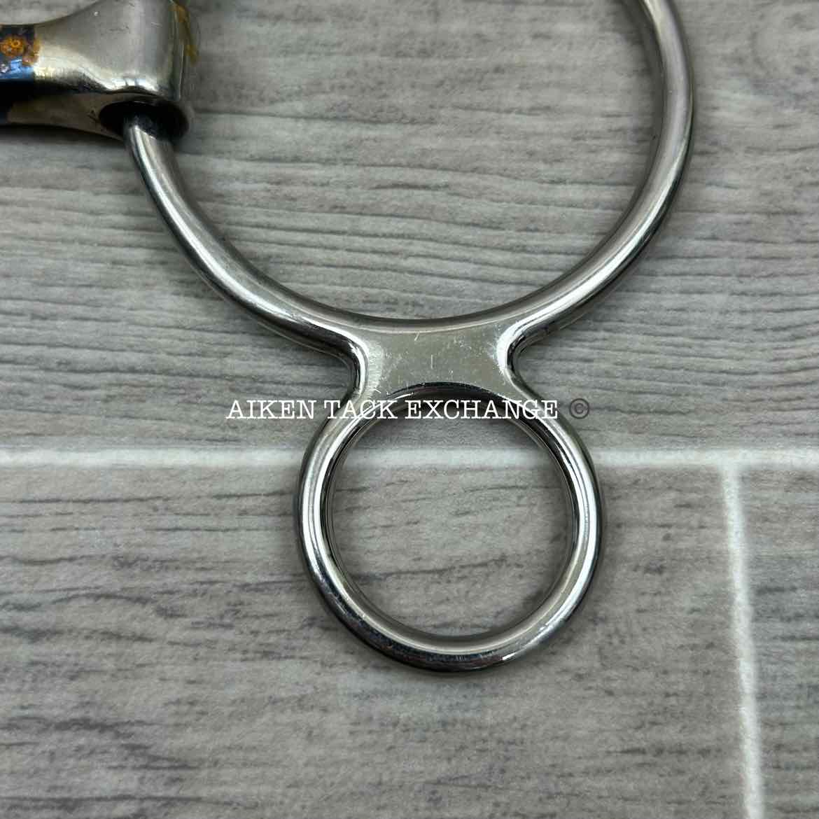 Shires Blue Sweet Iron 2 Ring Elevator Bit with Copper Rollers 5"
