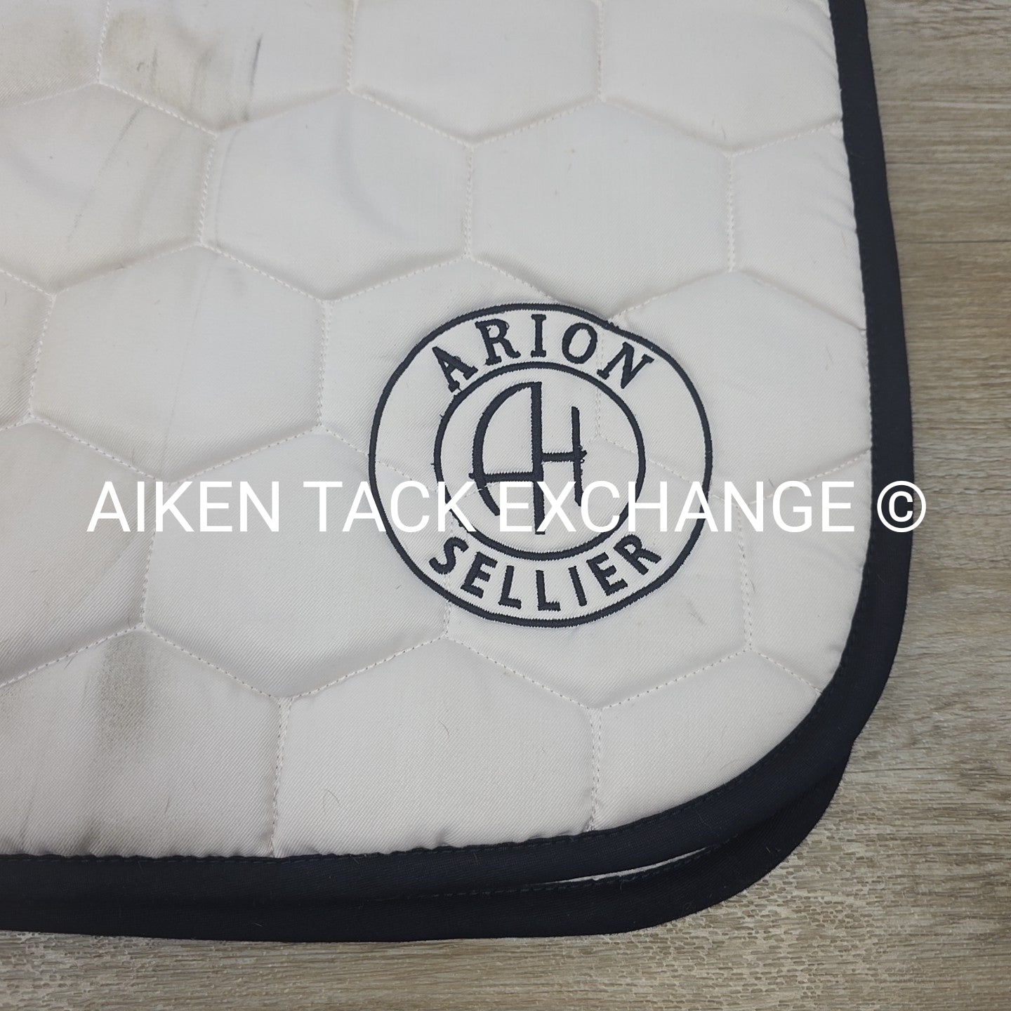 Arion Dressage Saddle Pad, White (has stains)