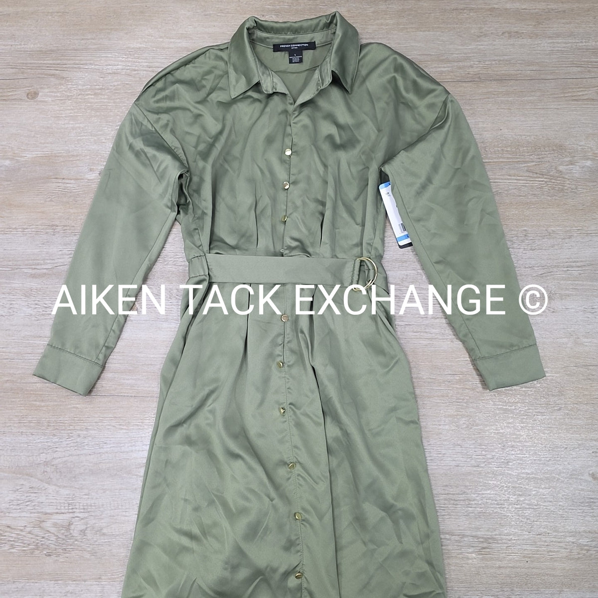 French Collection Long Shirt Dress, Size Large
