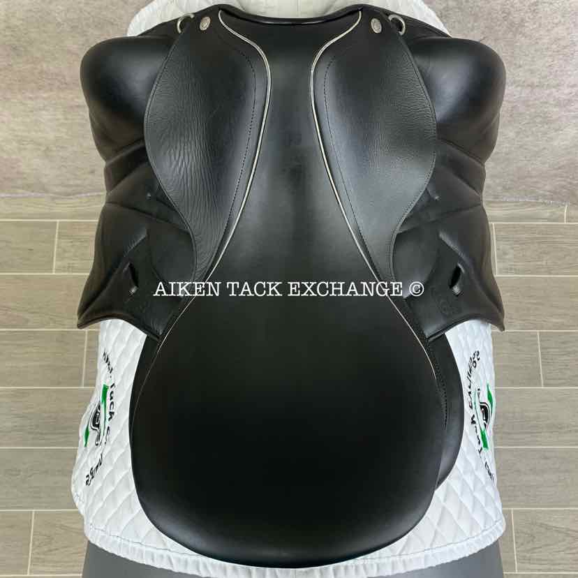 **SOLD** 2017 Devoucoux Makila S Monoflap Dressage Saddle, 18" Seat, 3A Flap, Medium Wide Tree, Foam D3D Panels, Buffalo Leather