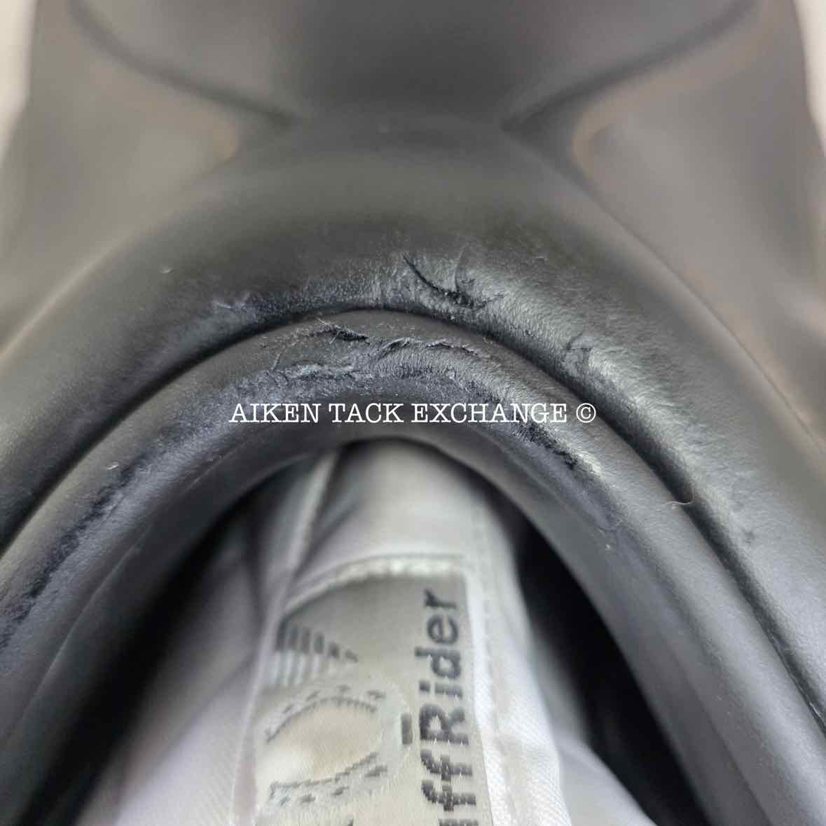 2018 MacRider Challenge Monoflap Dressage Saddle, 17" Seat, Medium Wide Tree, Wool Flocked Panels