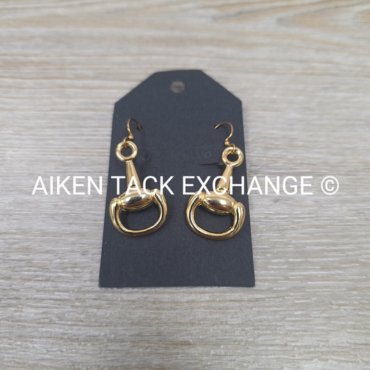 Gold Snaffle Bit Earrings