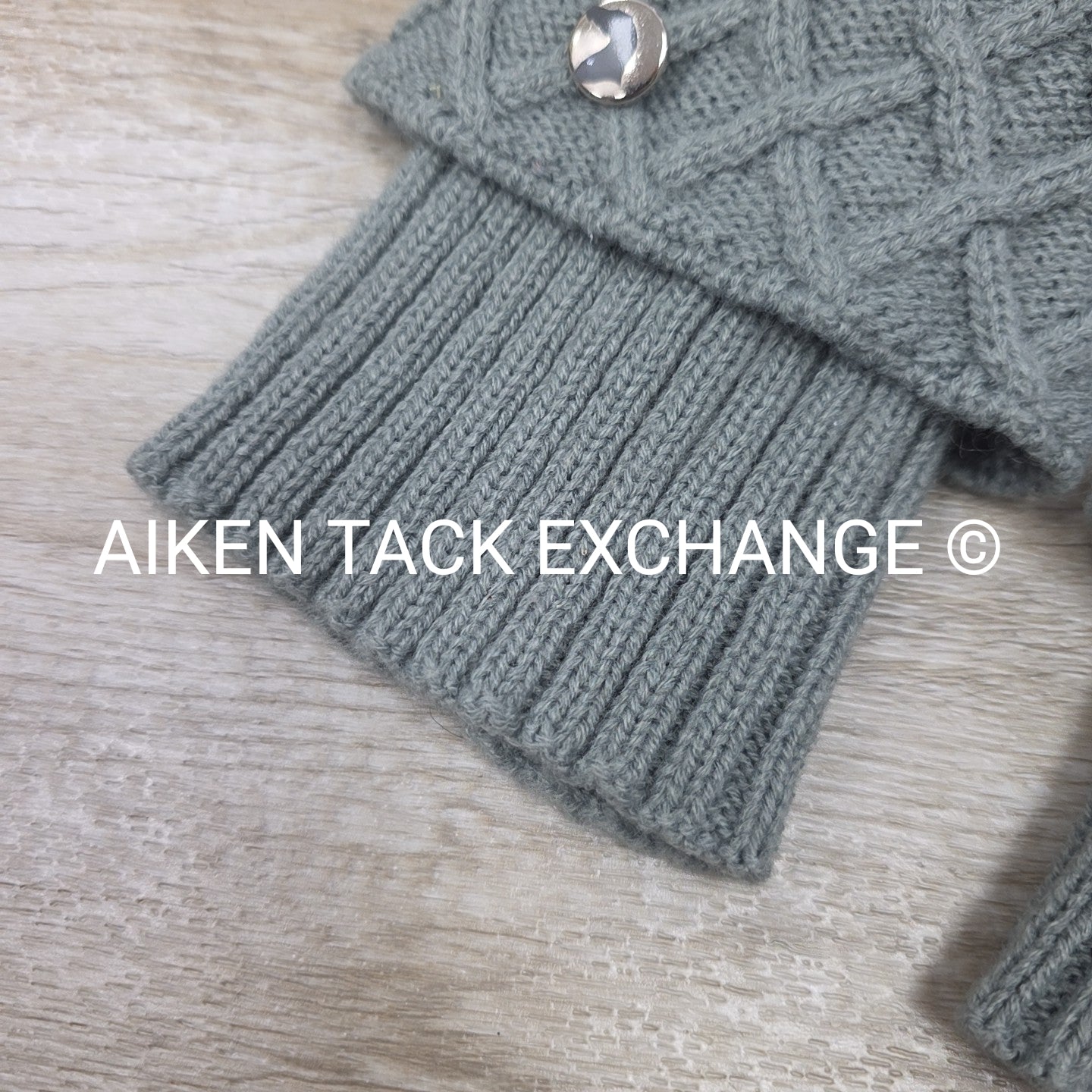 Knit Boot Cuffs w/ Horse Buttons, One Size