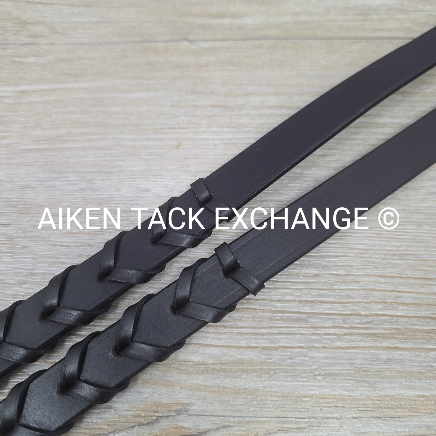 Bobby's English Tack Flat Laced Reins, Brown, 54"