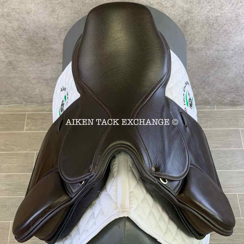 Pegasus Unicorn French Style Jump Saddle, 17.5" Seat, Auto-Adjusting Flex Tree, Comes with Pegasus Saddle Fitter Sheepskin Half Pad