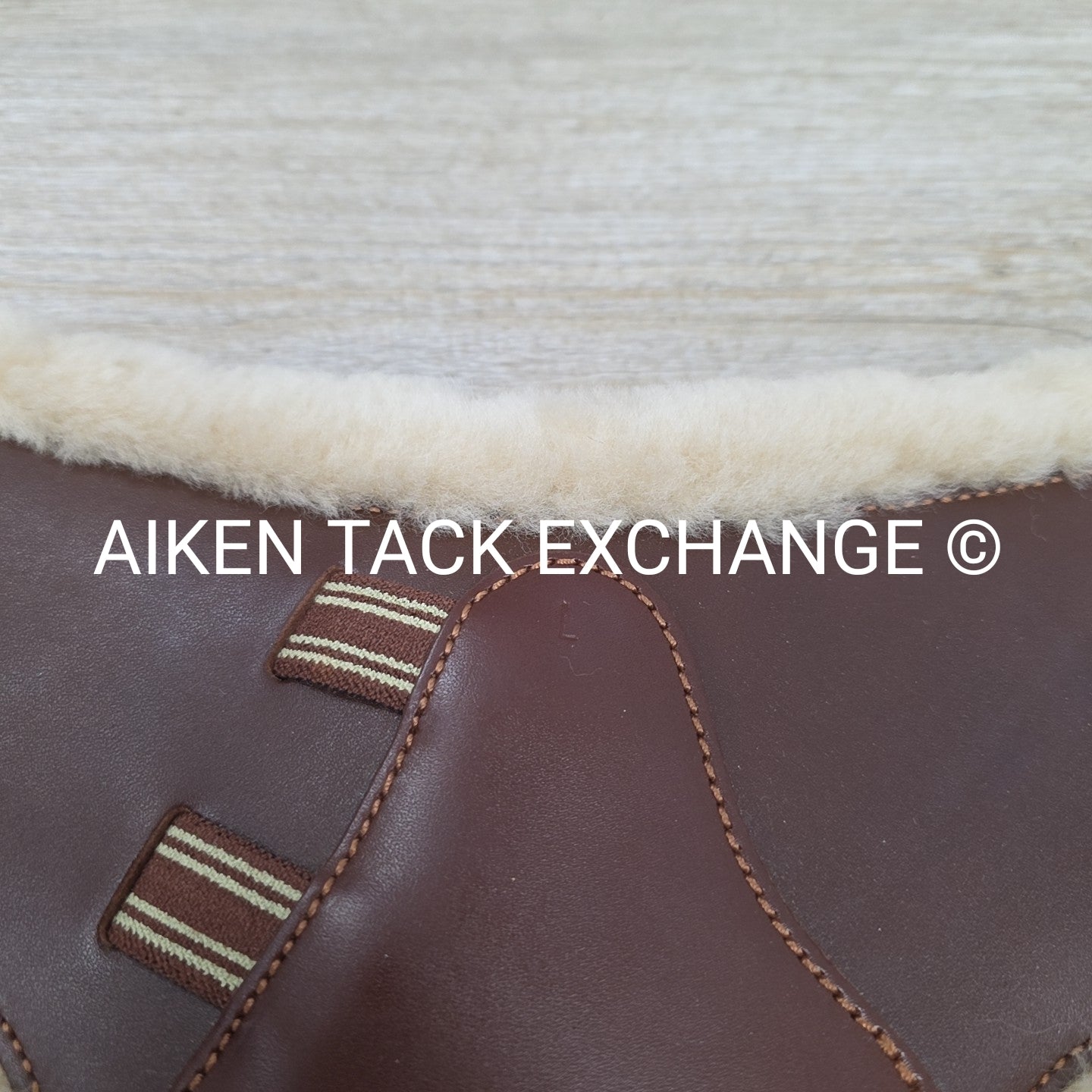 Prestige Sheepskin Lined Leather Hind Fetlock Boots, Brown, Size Large