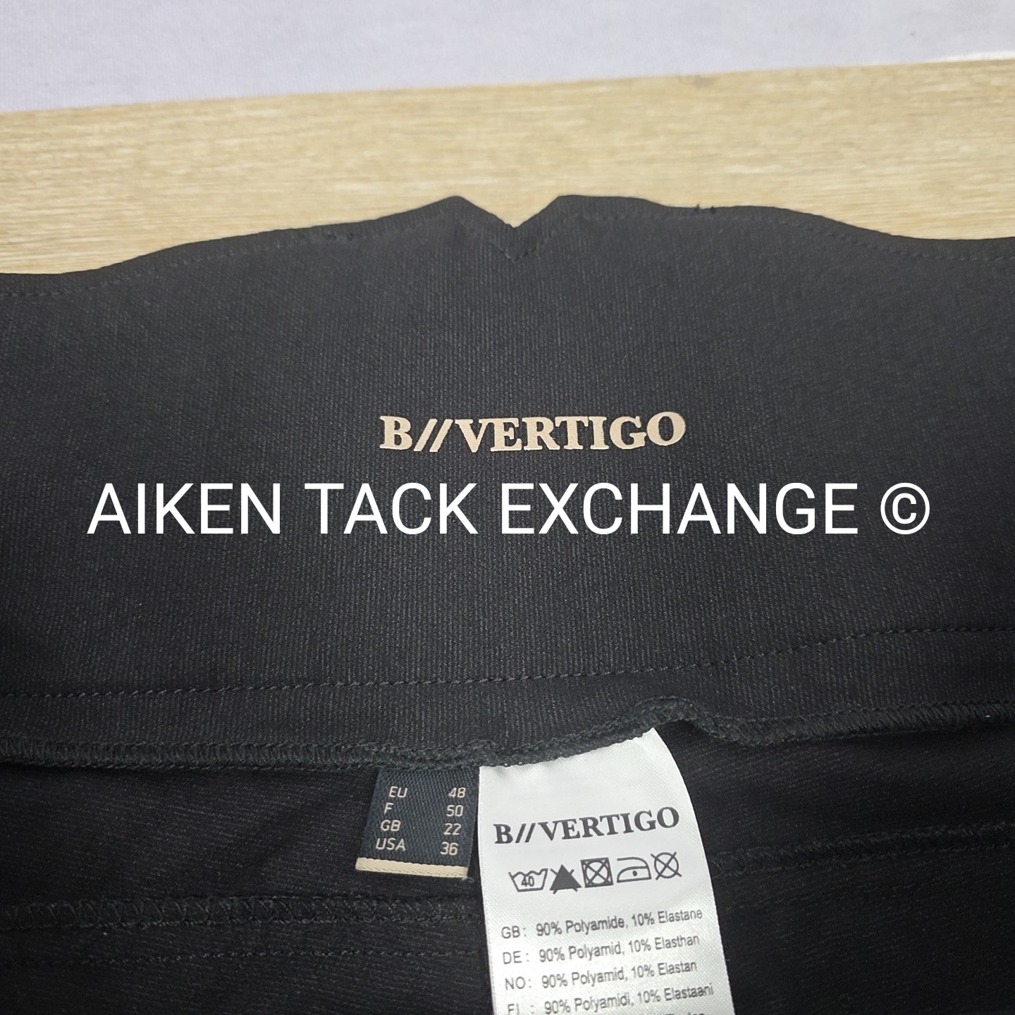 B Vertigo Silicone Grip Full Seat Breeches, Size 36