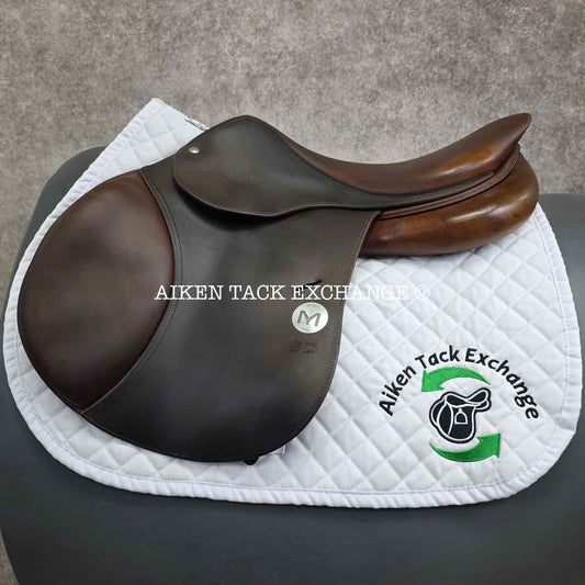 2015 Meyer Act 1 Close Contact Jump Saddle, 17.5" Seat, Medium Tree, Foam Panels