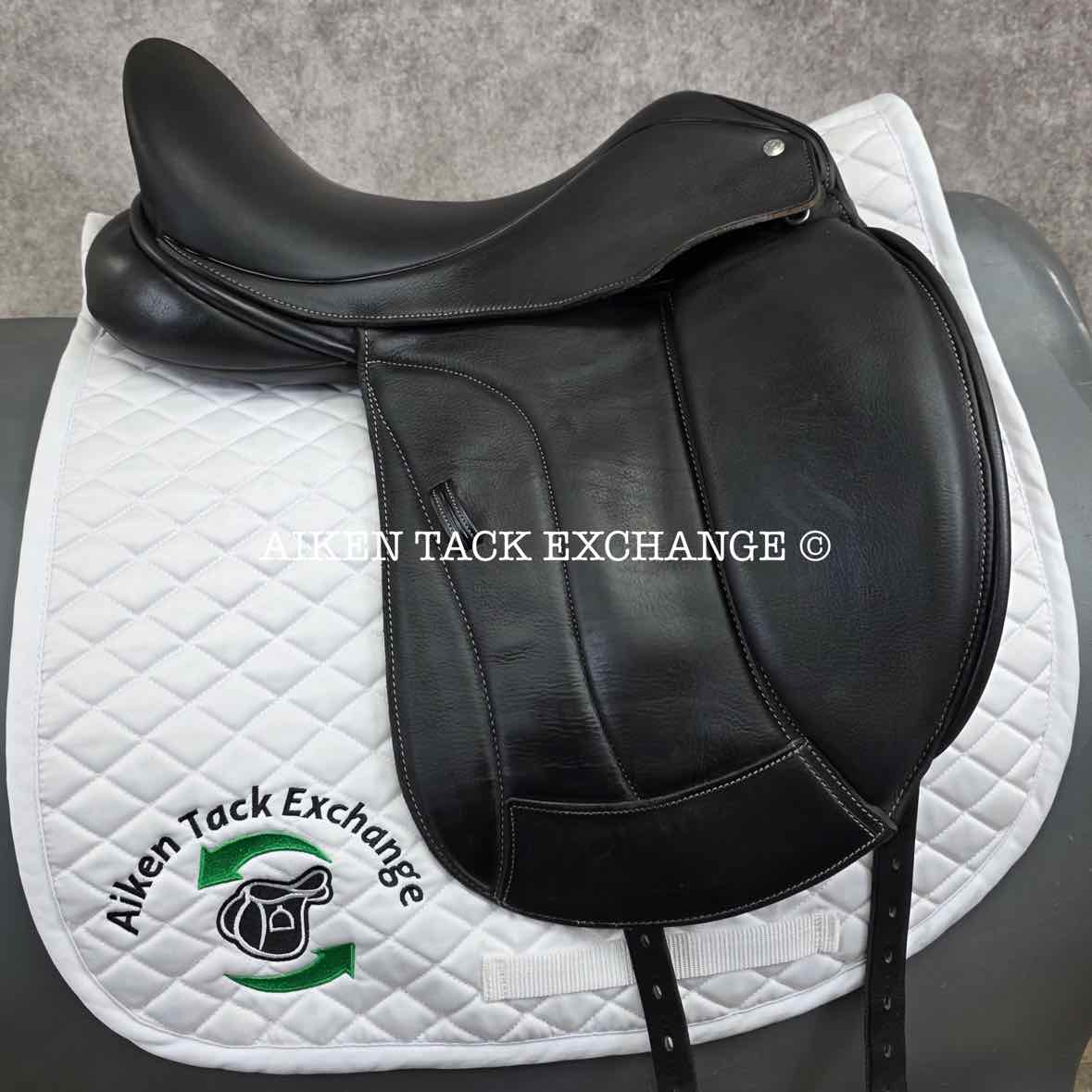 2018 Custom Saddlery Revolution Monoflap Dressage Saddle, 17" Seat, Adjustable Tree, Wool Flocked Panels