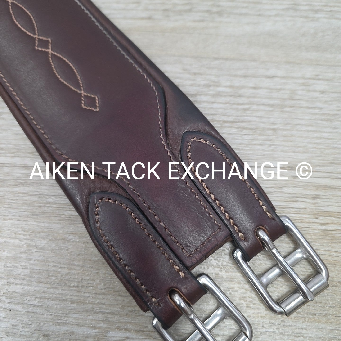 Beval Girth with Single End Elastic, Brown, 52"