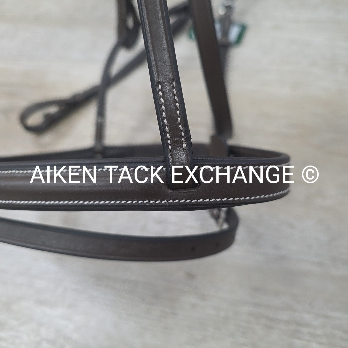 HDR Pro Mono Crown Flash Bridle with Rubber Reins, Havana, Oversize