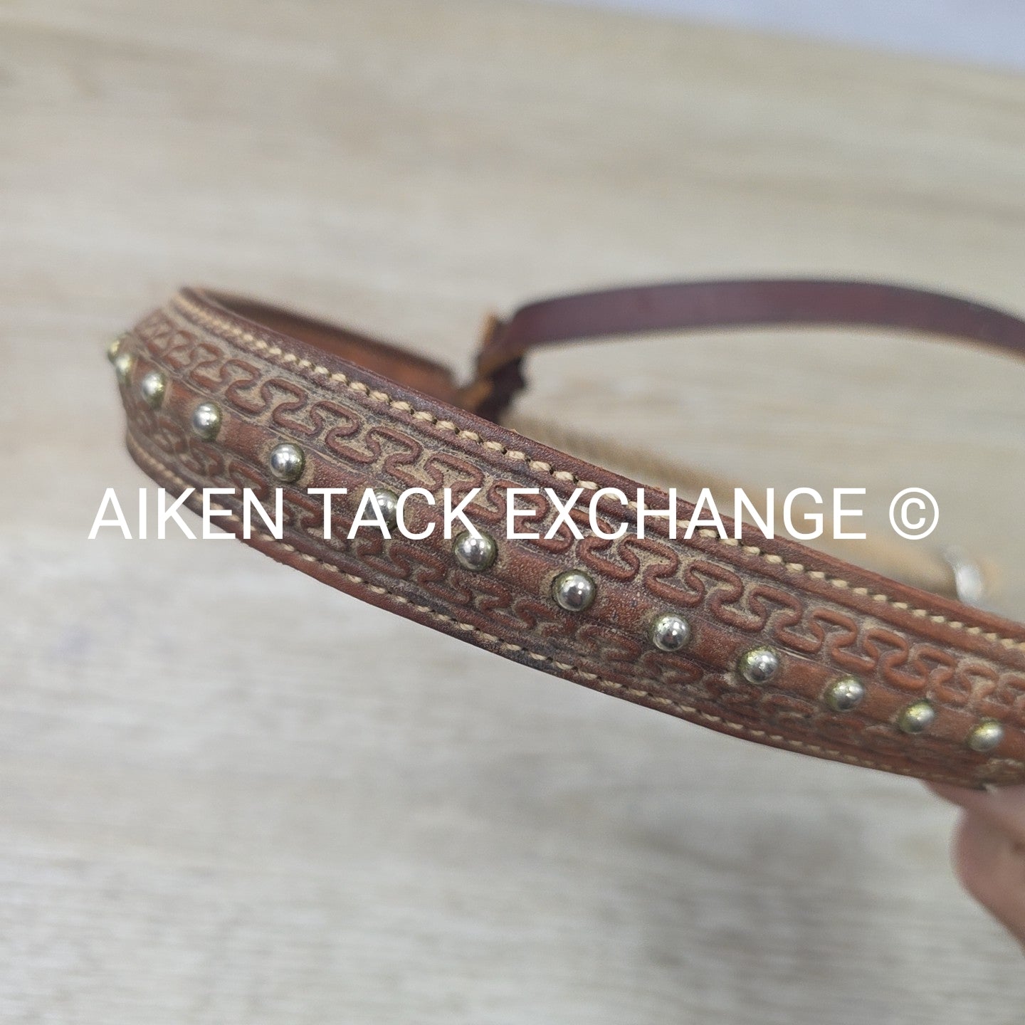 Martin Saddlery Leather Covered Rope Tie Down Noseband