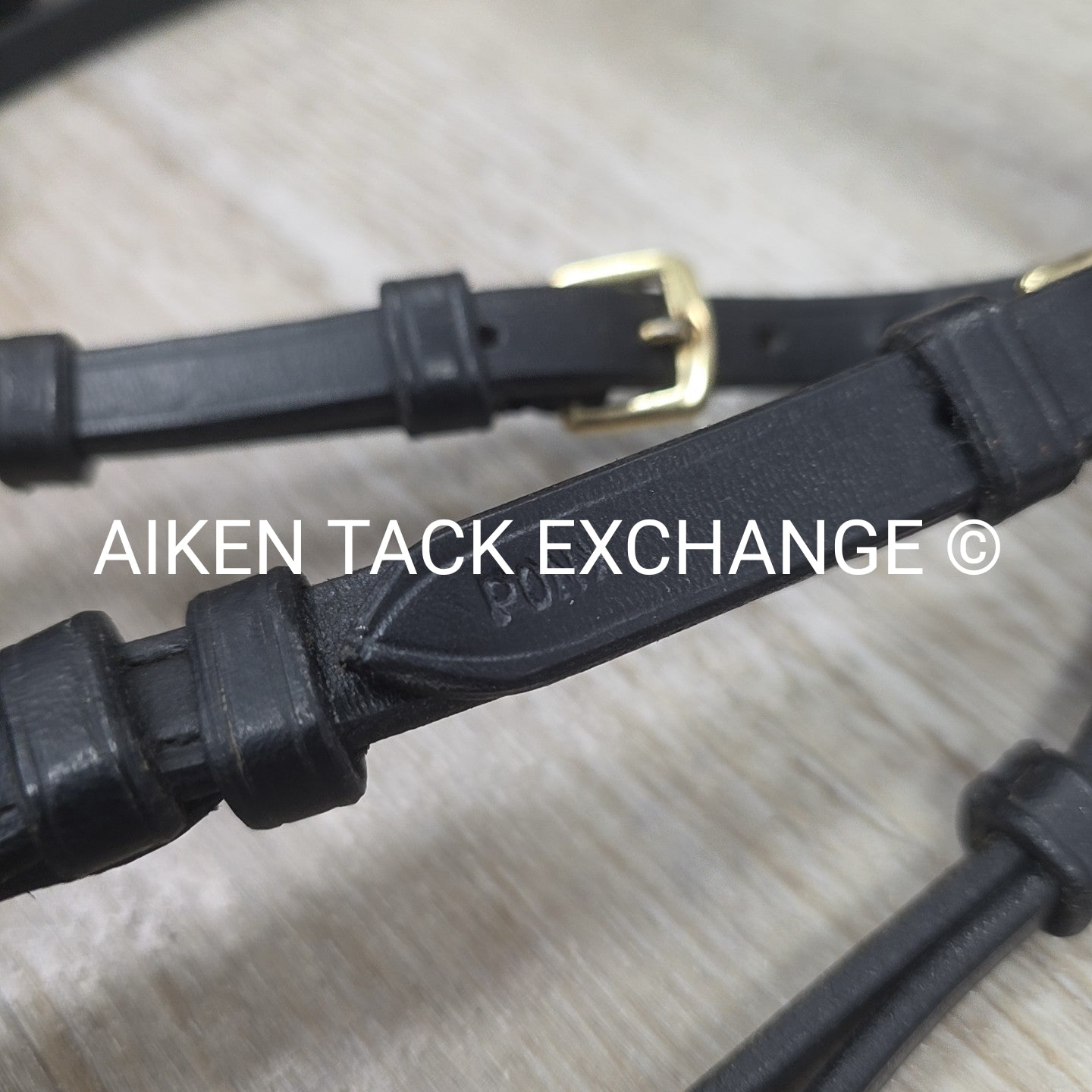 Rhinegold Flash Dressage Bridle with Matching Rubber Reins, Black with Gold, Siz