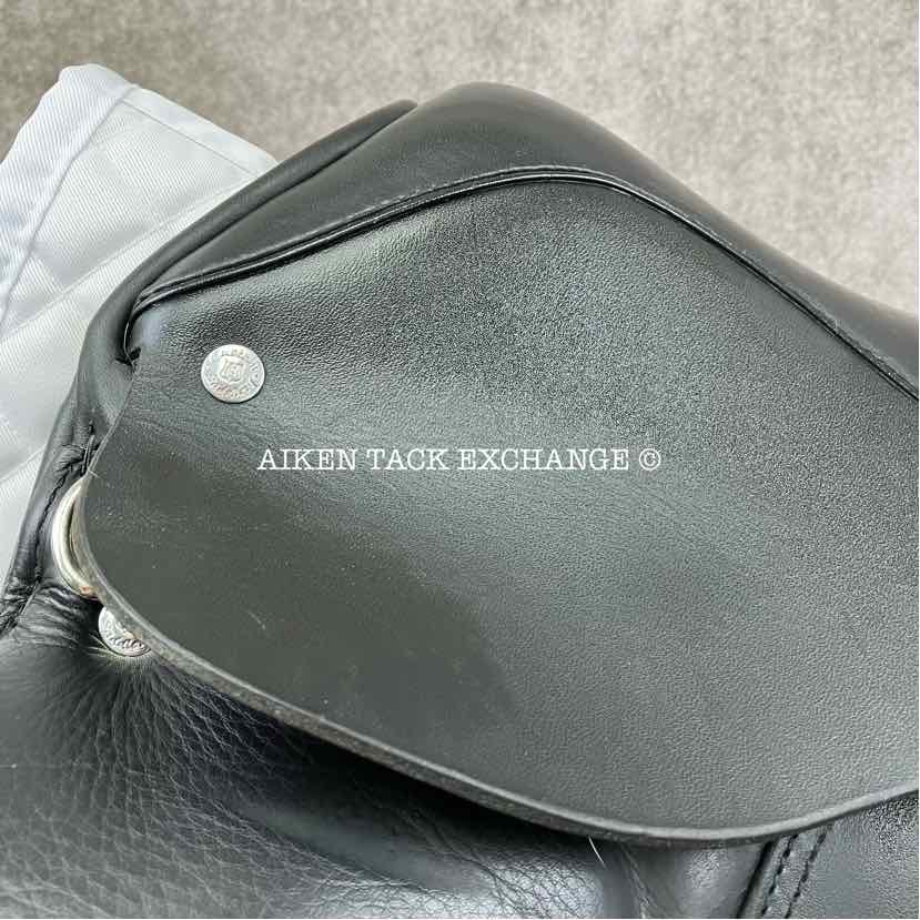 **SOLD** 2016 Custom Saddlery Steffen's Advantage Monoflap Dressage Saddle, 18" Seat, Adjustable Tree, Wool Flocked Panels