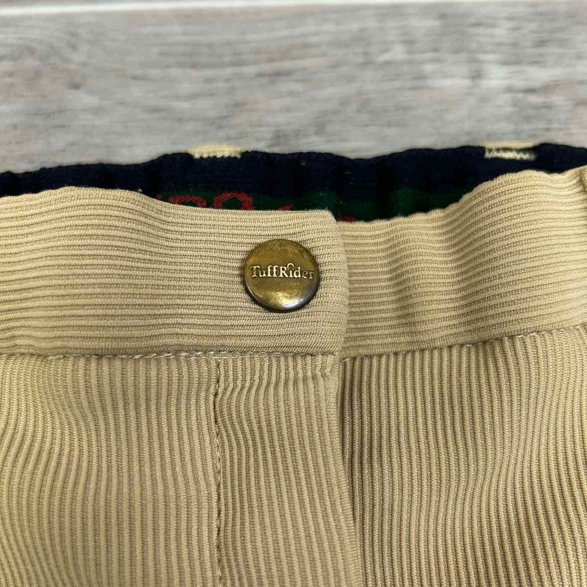 TuffRider Ribbed Knee Patch Breeches, Tan, Women's 26