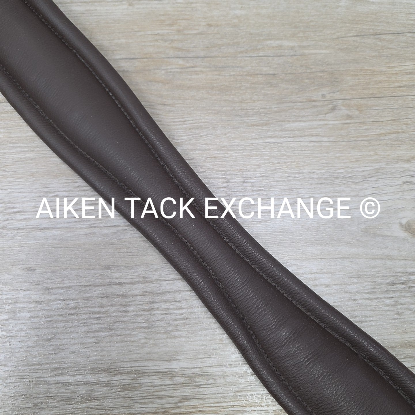 Stubben Leather Girth with Double End Elastic, Brown, 60" (150 cm)