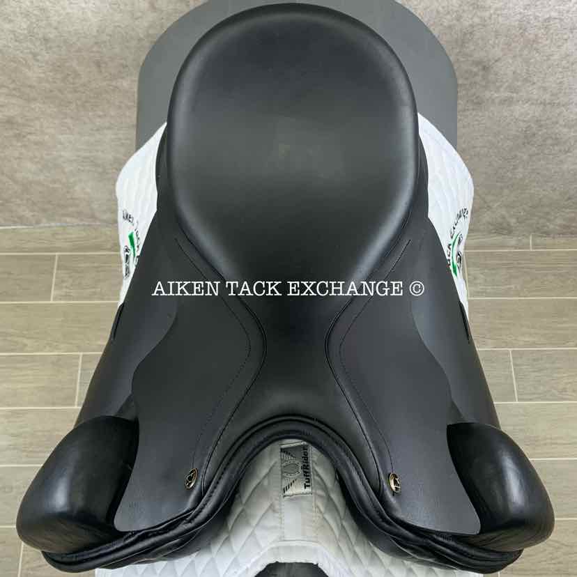 **SOLD** 2023 Zaldi New Generation London Dressage Saddle, 17.5" Seat, Adjustable Tree - Changeable Gullet, Wool Flocked Panels
