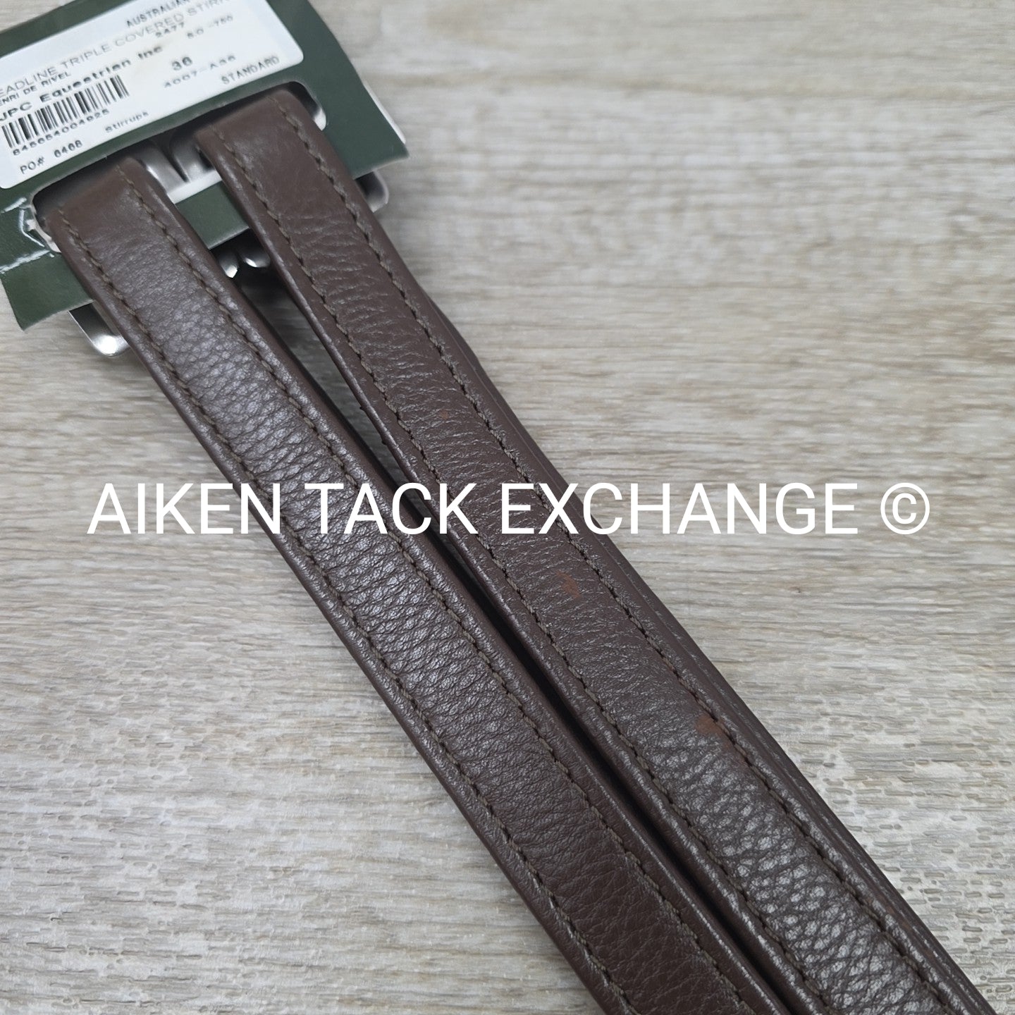 HDR Leadline Triple Covered Stirrup Leathers, Australian Nut, 36"