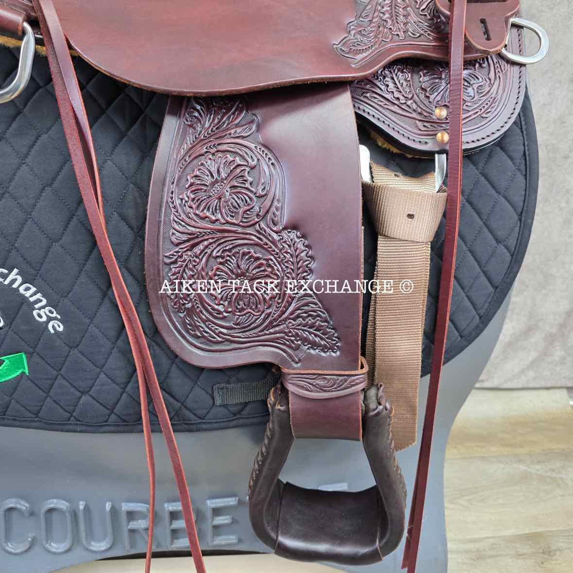 2024 High Horse by Circle Y 6864 Mesquite Western Saddle, 17" Seat, Wide Tree - Full QH Bars