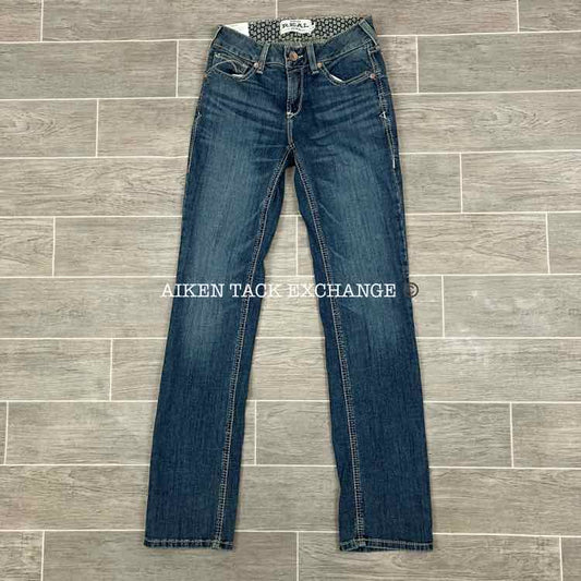 Ariat R.E.A.L Straight Leg Denim Jeans, Size 28 R