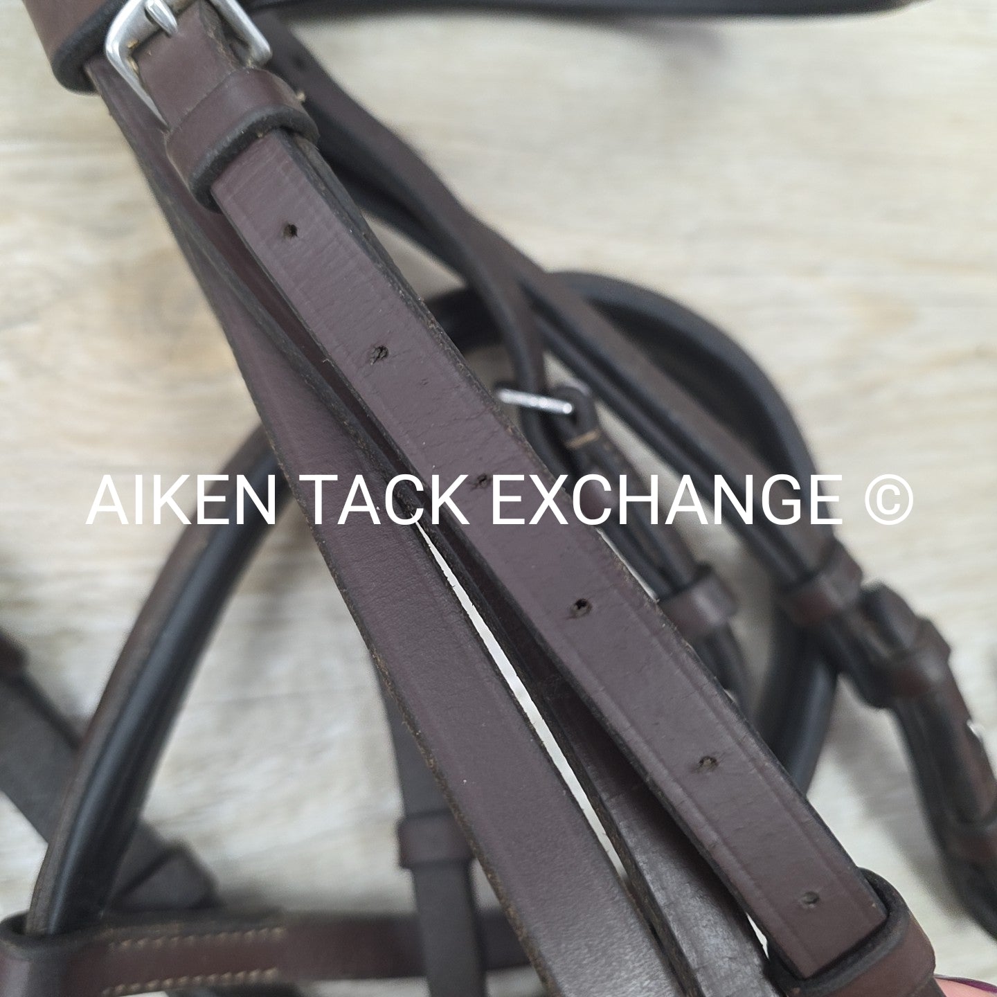KL Select Black Oak Fancy Stitched Bridle with Matching Laced Reins, Brown, Over