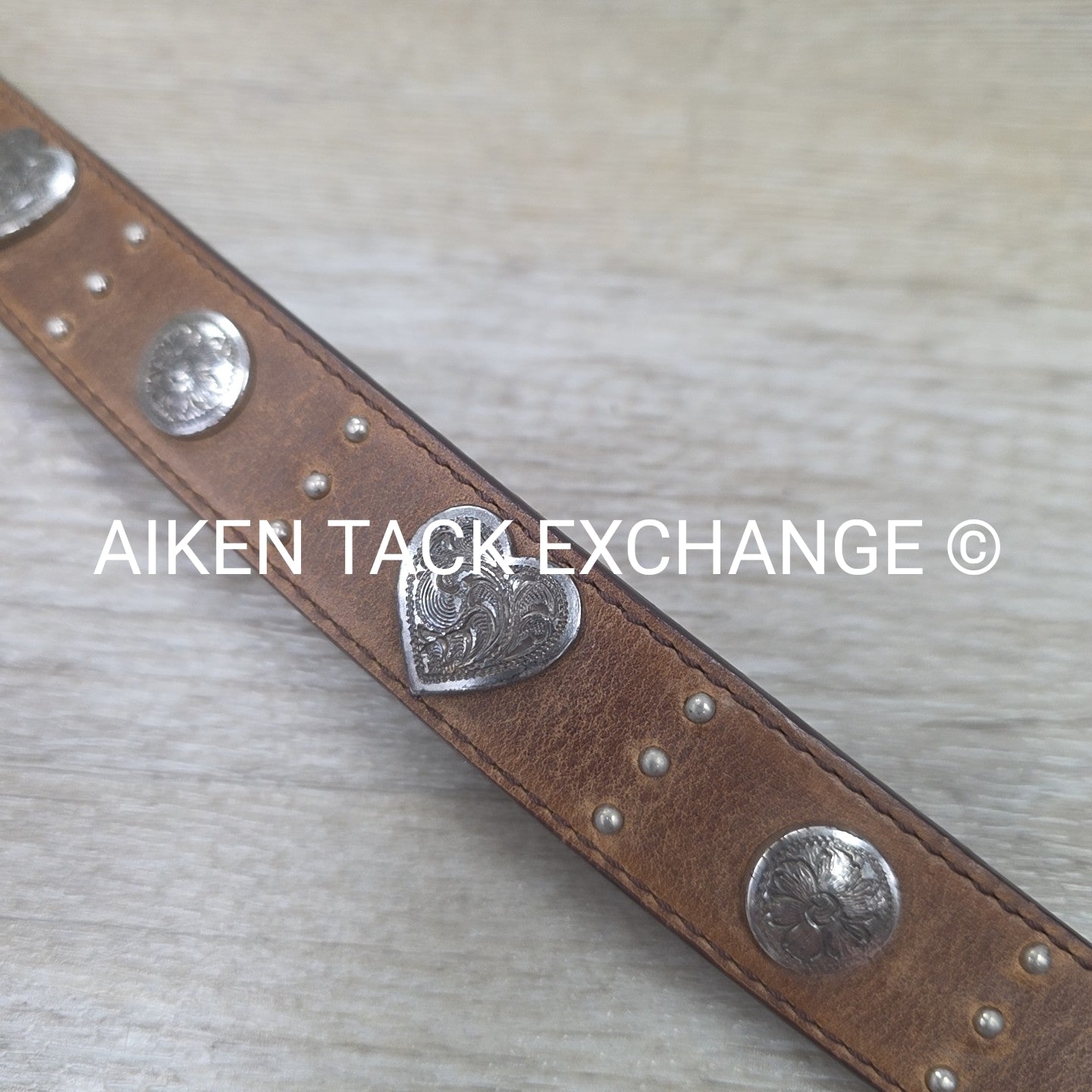 Ariat Heart Shaped Concho Belt, Size 28